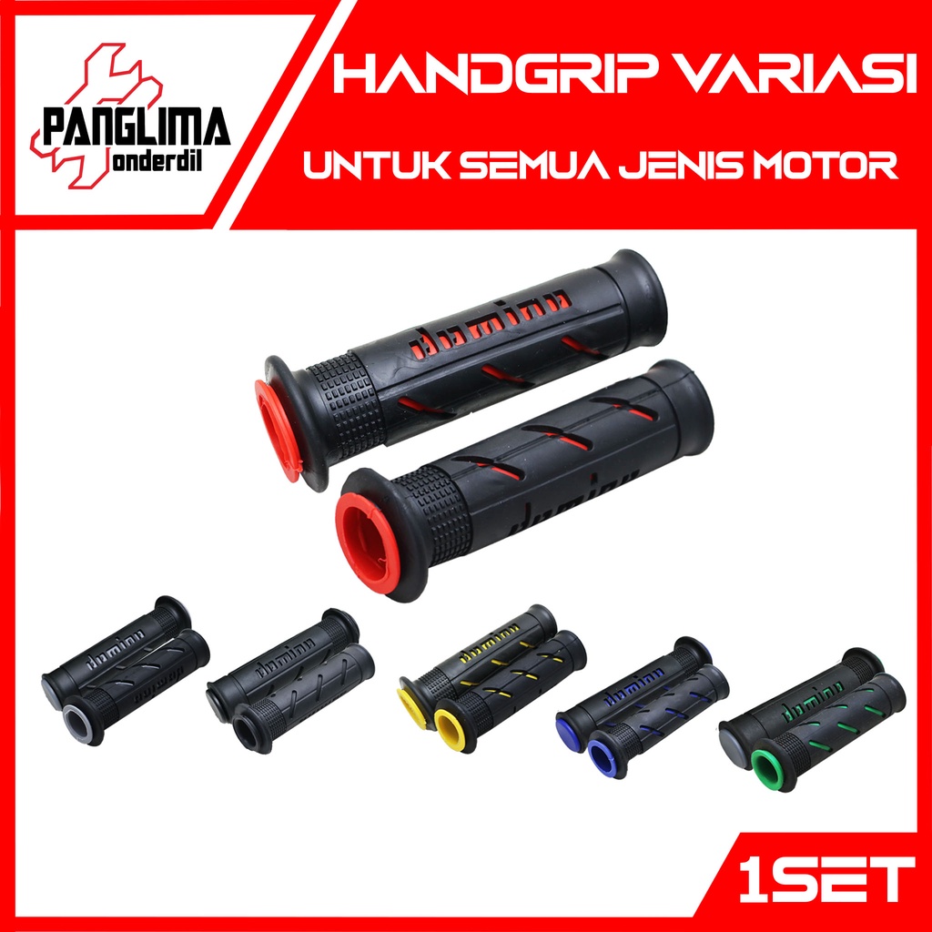 Handgrip Sisik Domino Handle-Hand Grip-Fat-pad Assy-Handfat-Handpad-Handlegrip Garis Motor Variasi Universal-Untuk Semua Jenis Motor