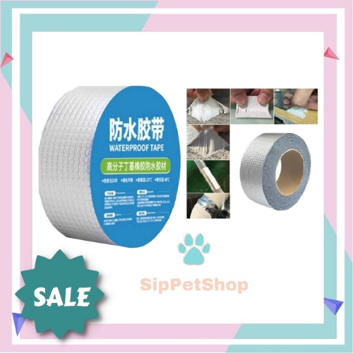 Lakban Anti Bocor Alumunium Foil Tape Tahan Panas WATERPROOF TAPE ROOF - Lakban anti bocor alminium 