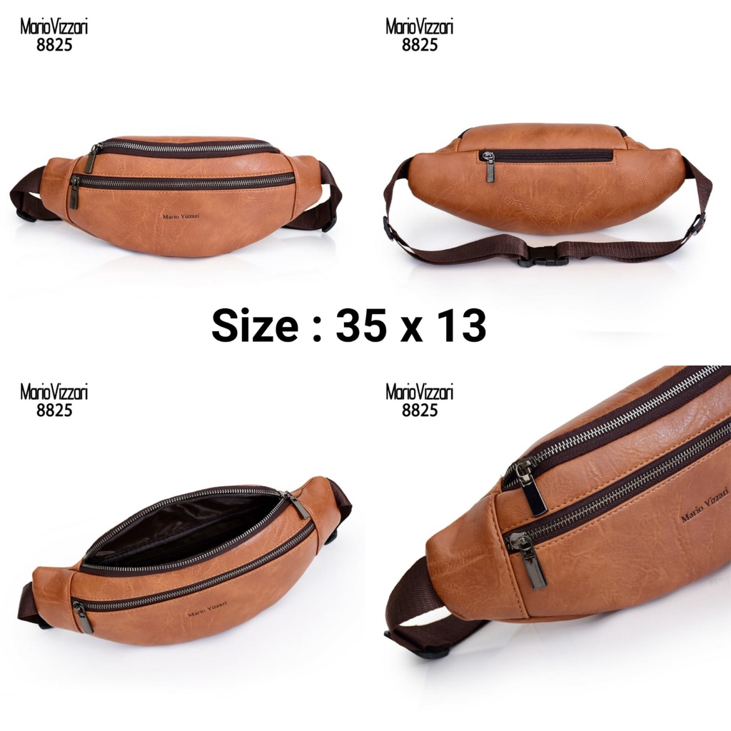 Tas Selempang Waistbag Pria Kulit Mario Vizzari Luke (8825)