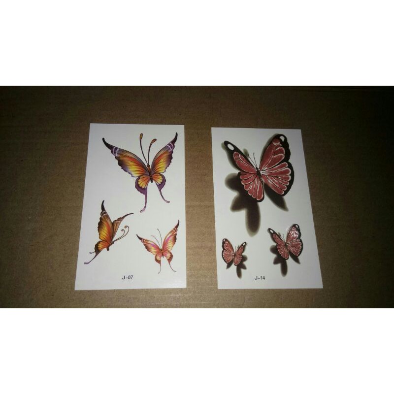 STICKER TATTO TEMPORER KUPU KUPU SMALL