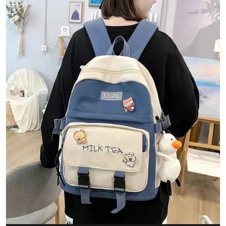 marysa bag _ tas ransel anak sekolah terbaru_termurah kekinian tren/ tas anak sekolah milky