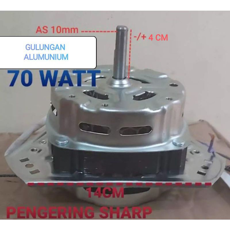 Dinamo Spin Sharp / Motor Pengering Mesin Cuci SHARP  70 W  diameter as 10 mm