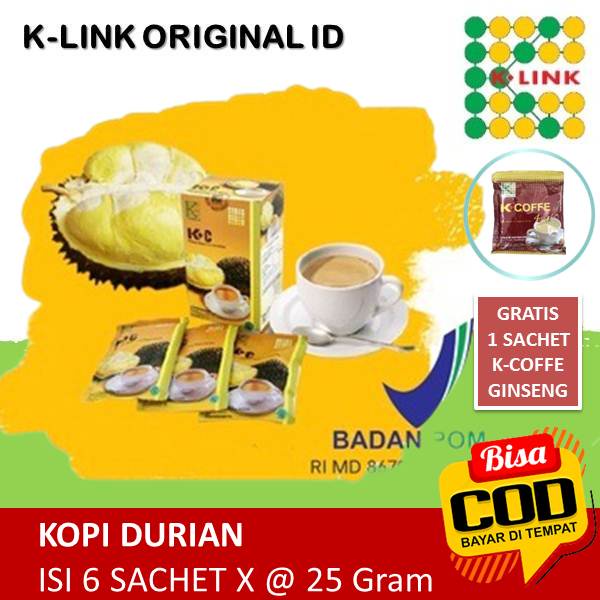 

BISA COD - K-C MINUMAN SERBUK KOPI RASA DURIAN, MENCEGAH DEPRESI/ STRESS,MENCEGAH ANEMIA MELANCARKAN BAB.