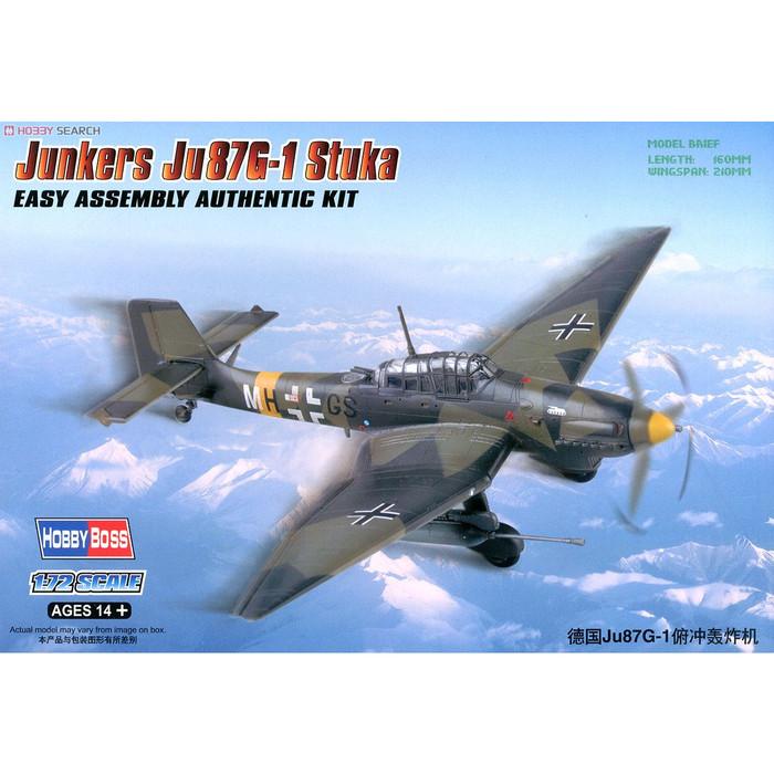 Diecast | Pesawat Ju 87G-1 Stuka 1/72 Model Kit Hobby Boss