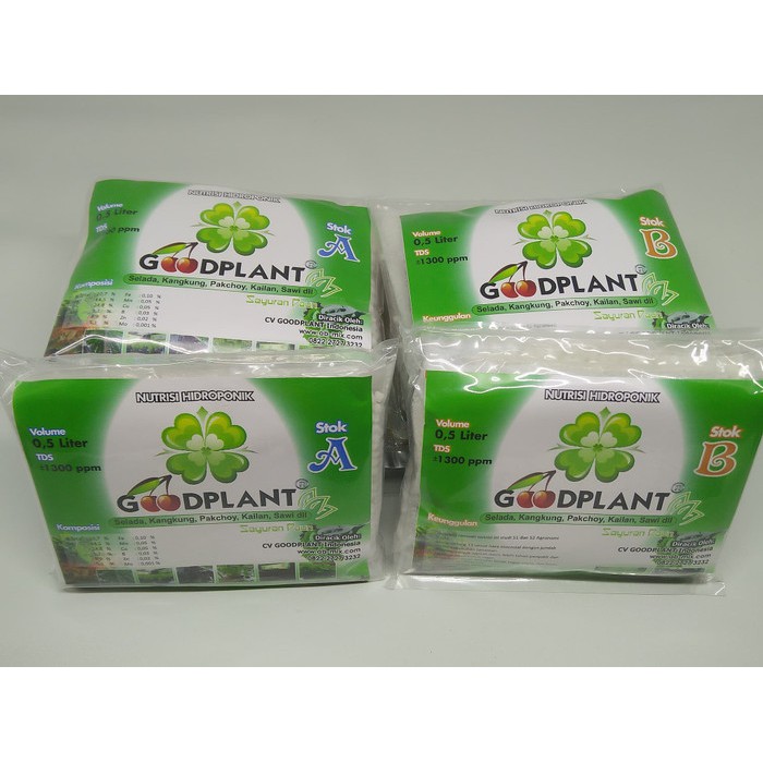AB Mix Nutrisi Hidroponik Sayuran Daun Goodplant 500 ml