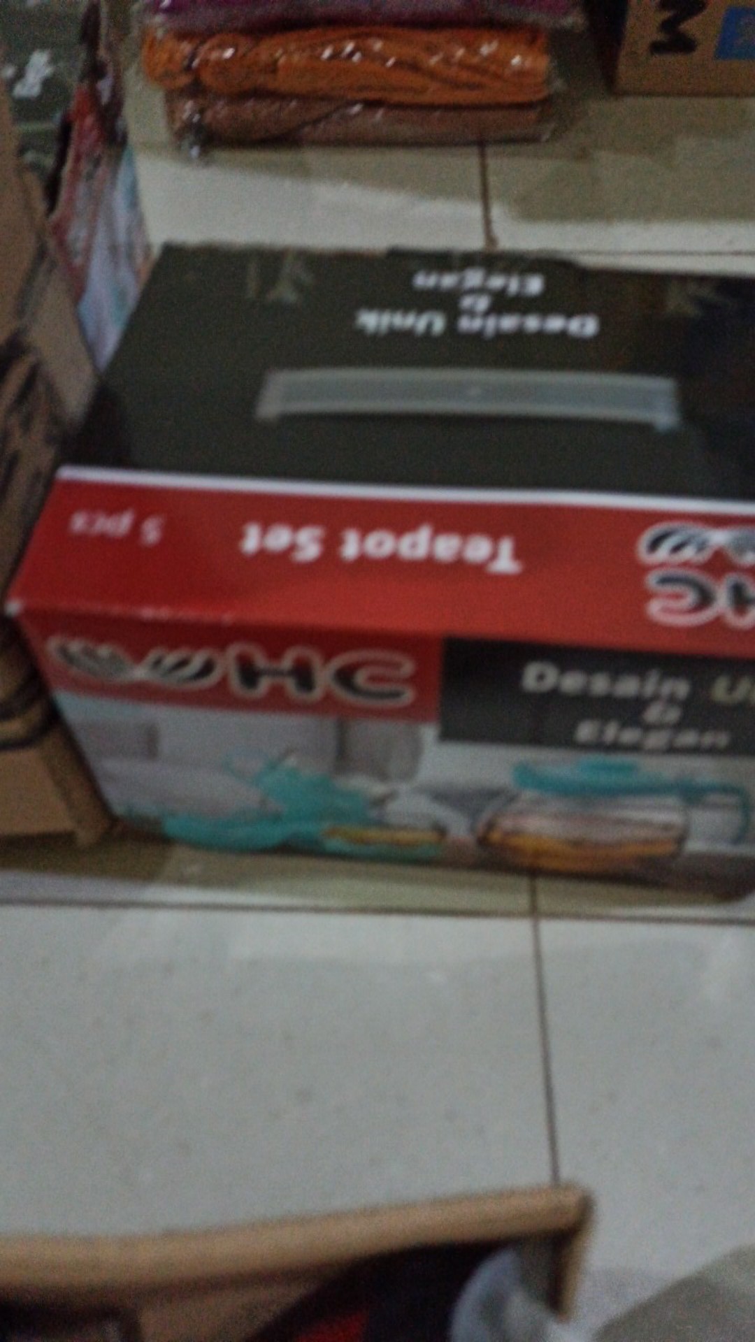 Teapot Kaca 5 In 1 Plus Gelas Teko