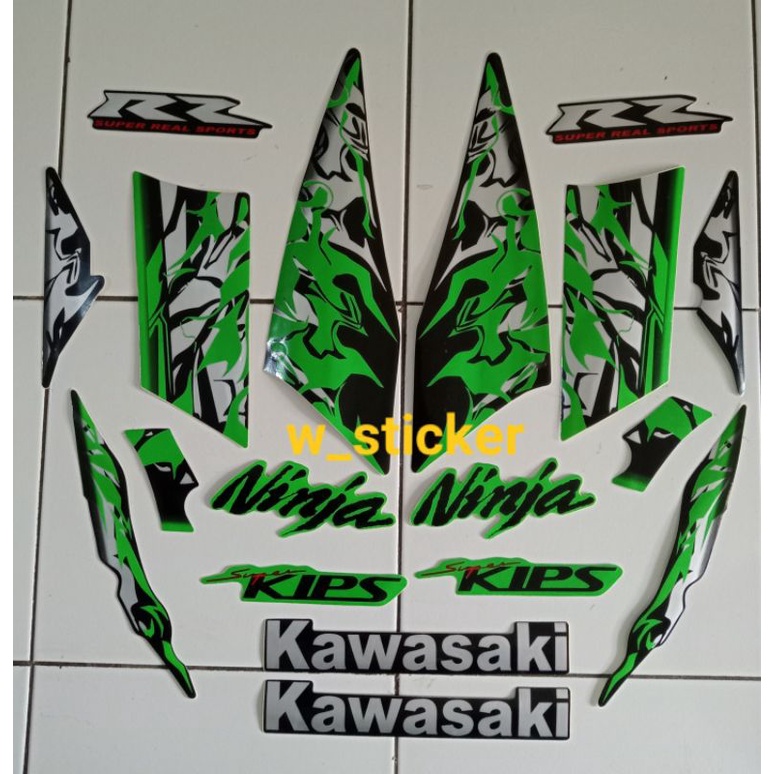 Striping stiker list Kawasaki ninja rr new 2013 hijau hitam