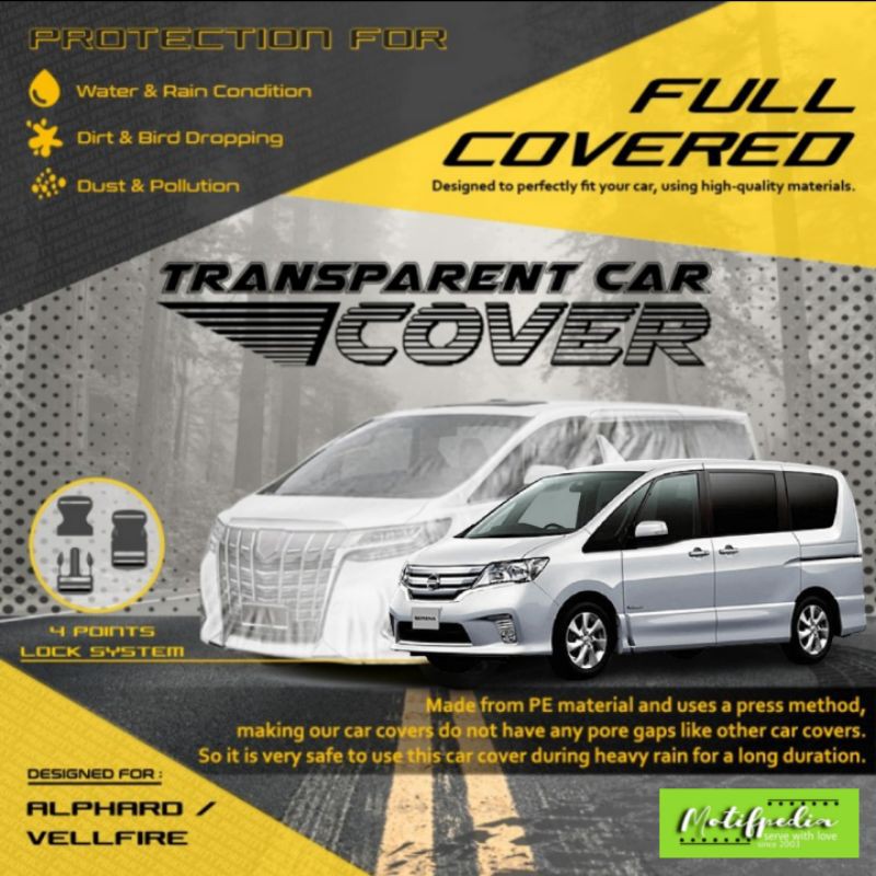 Cover Mobil PLASTIK TEBAL SERENA / Sarung Mobil PLASTIK TEBAL NISSAN SERENA PE TEBAL WATERPROOF
