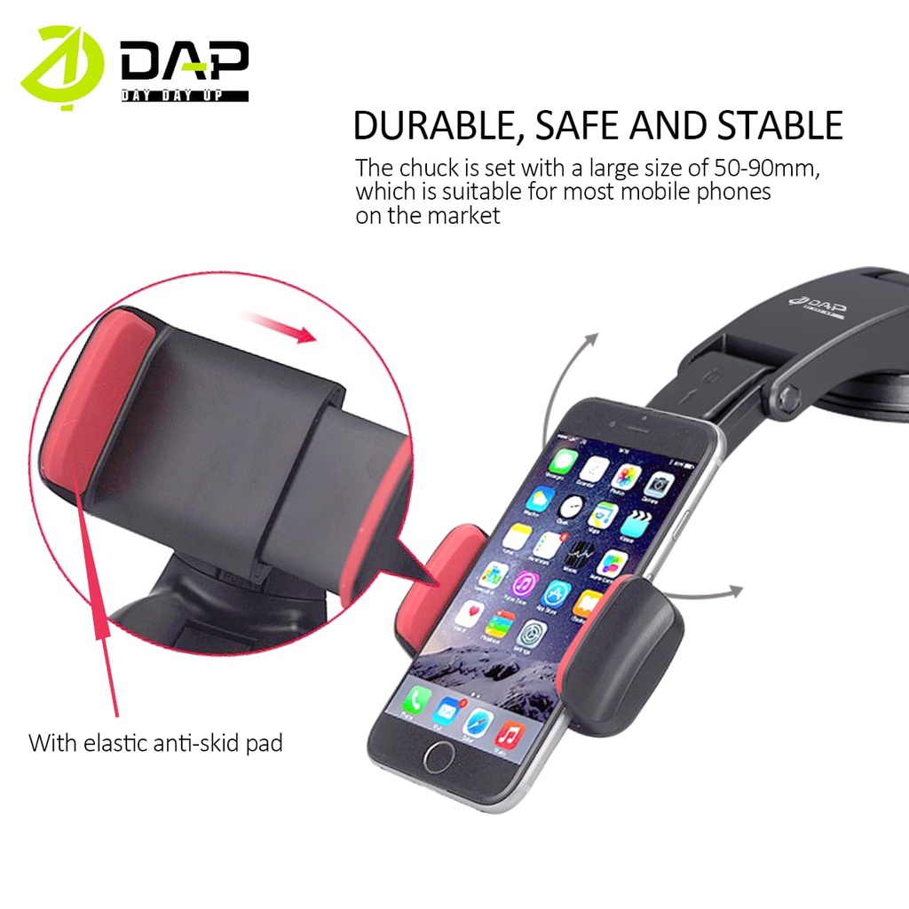 Car Holder dashboard dan Kaca DAP D-CZ4 Holder Mobil Phone Bracket