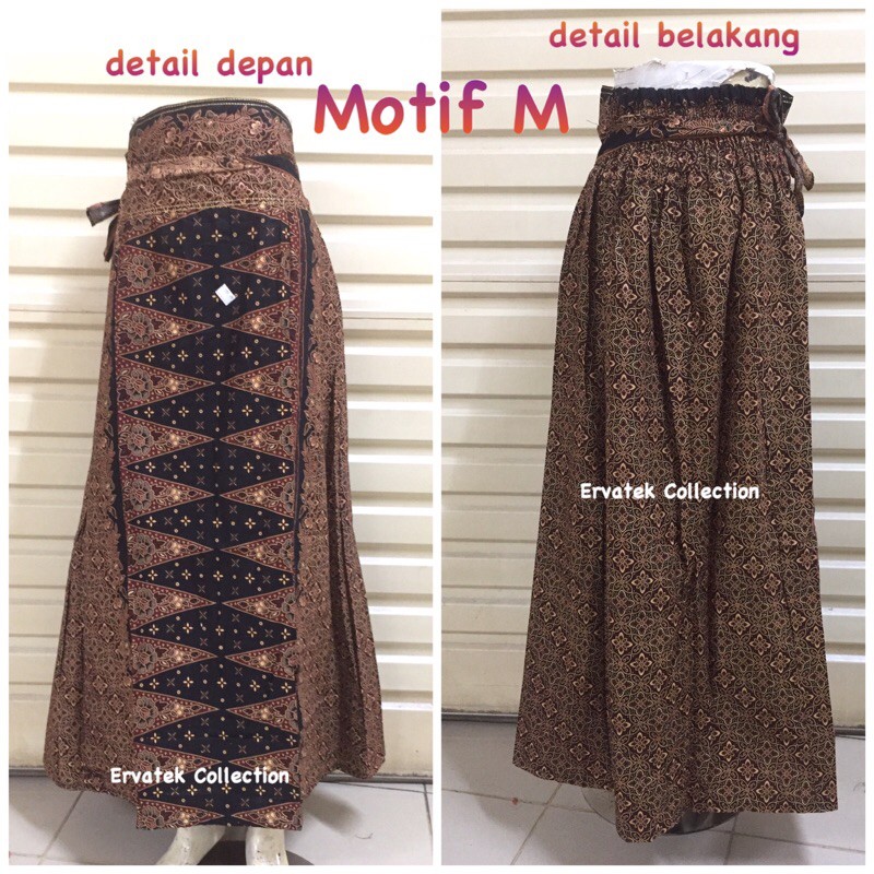 Rok Klok Panjang RK01 Motif Tumpal Atau Pucuk Rebung Motif Sogan Coklat | Bawahan Batik-1