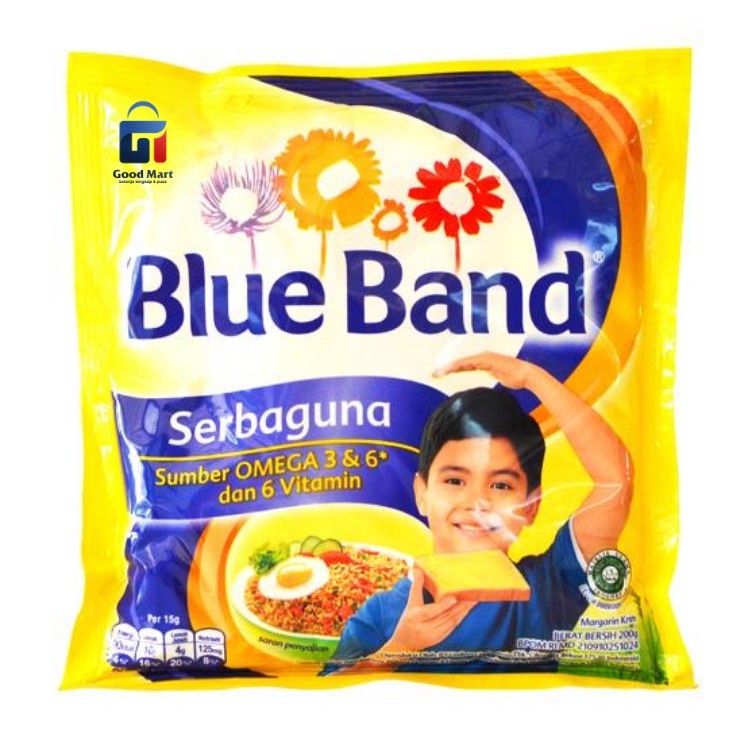 

Blue Band Margarin Mentega Serbaguna Sumber Omega 3& 6 Vitamin - 200gr