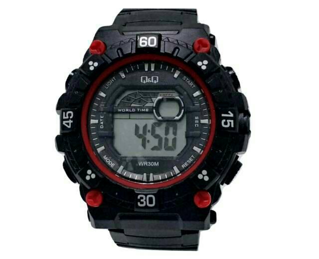 Jam Tangan Pria Sporty Q&amp;Q Digital Rubber QQ003