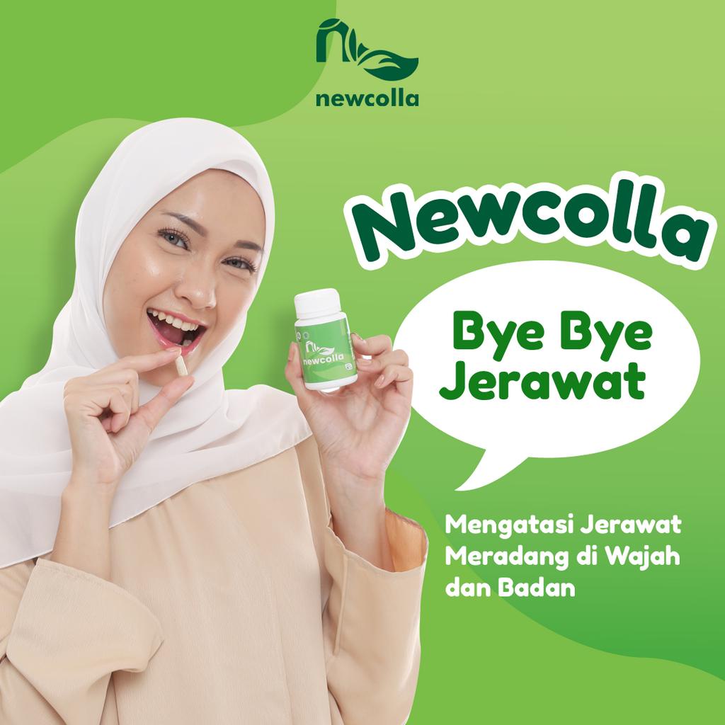 Newcolla collagen pencerah wajah kusam wanita pemutih badan alami ampuh original bpom