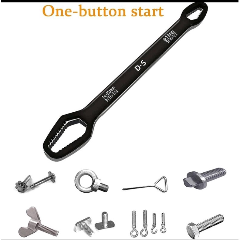 Kunci Pas Ring Ketebalan 8mm Multi Size Kunci Ring Universal Double Head Wrench Adjustable