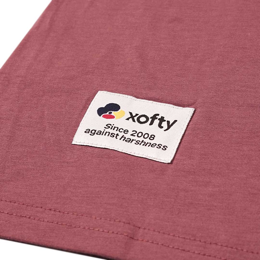 Xofty Kaos Mono Pocket O-Neck T-shirt Cotton 30s Rose