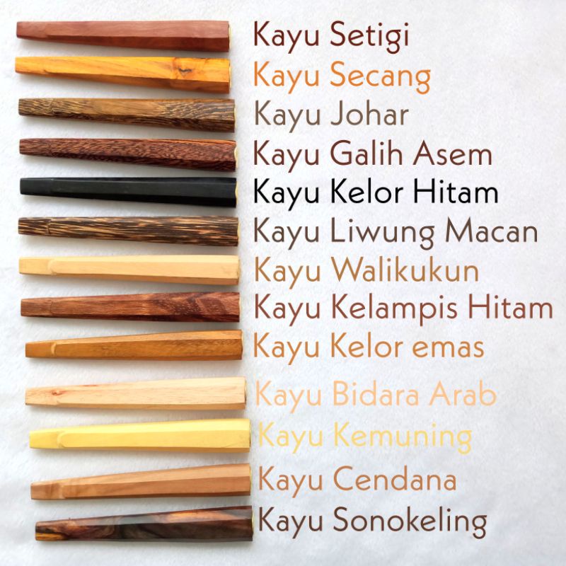 Once Pipa Kayu Langka Bertuah Nusantara Varian 13 Kayu Motif Segi 8 Panjang 12cm