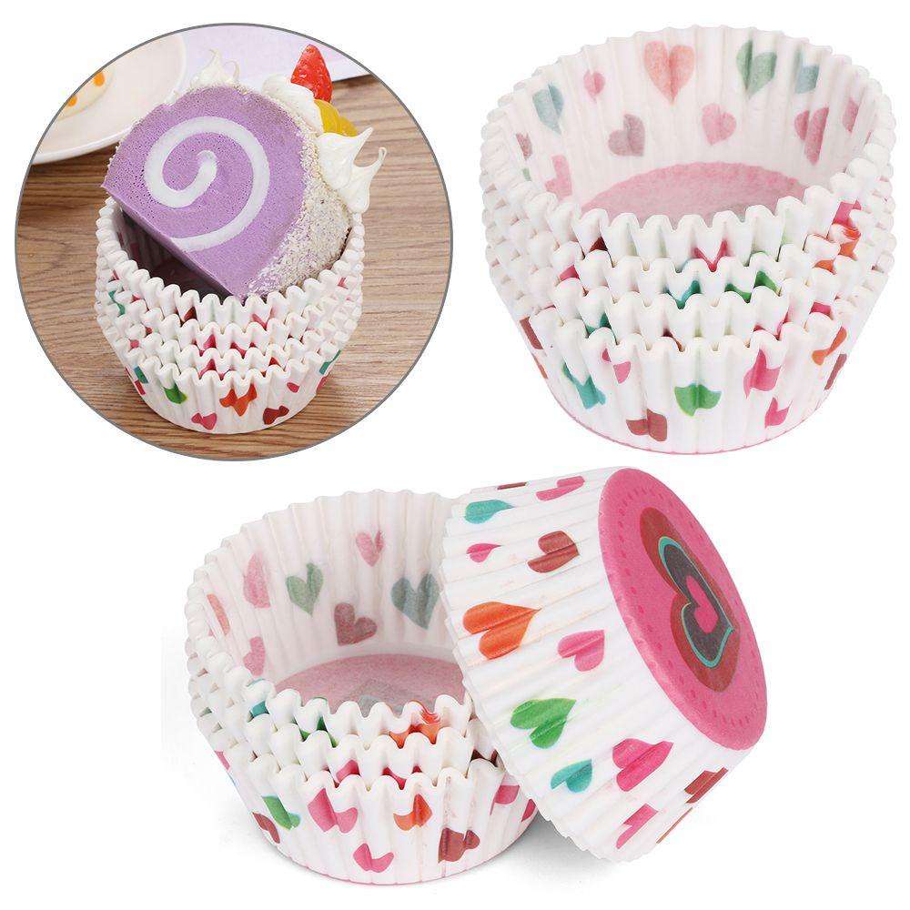 Solighter 100pcs/lot Cupcake Wrappers Perlengkapan Pesta Pastry Tools Liner Kue Kertas Gelas