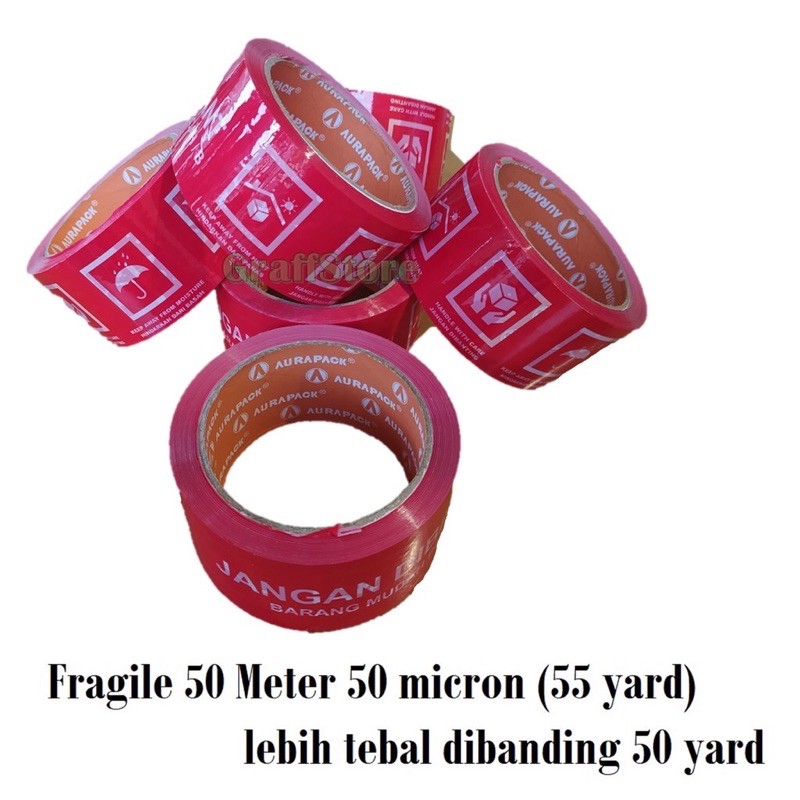 

Lakban Isolasi Fragile 50 Meter Standart Warna Merah - ISTANA PRODUK