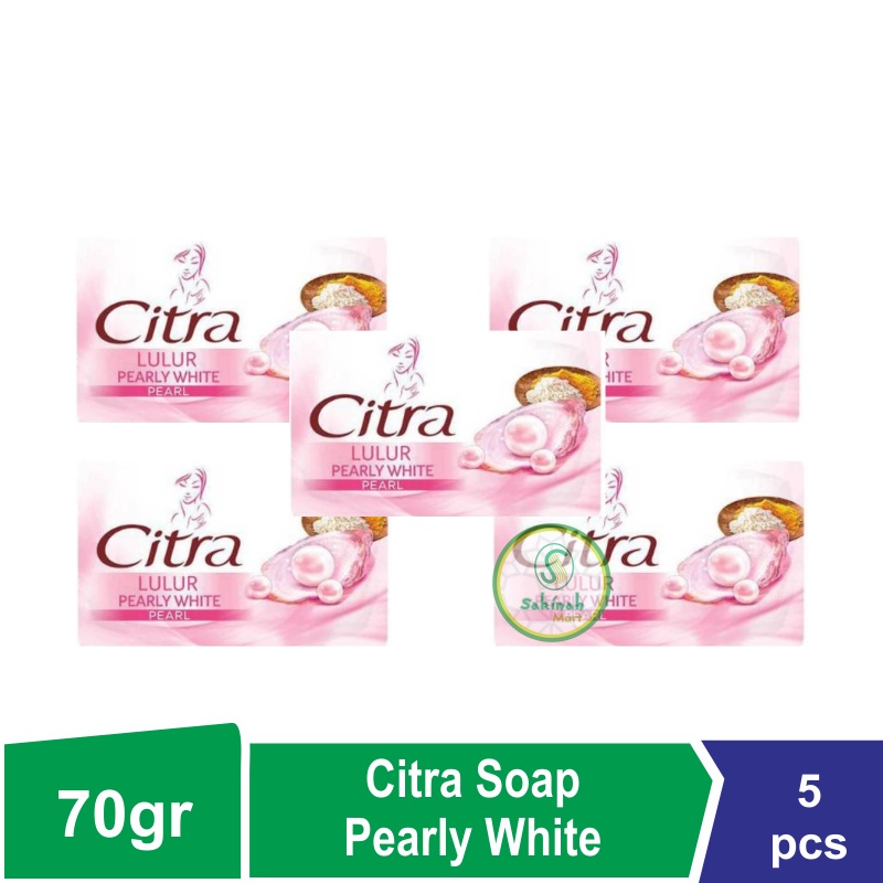 Citra Soap Pearly White 70Gr (Sabun Batang) - (5 Pcs)