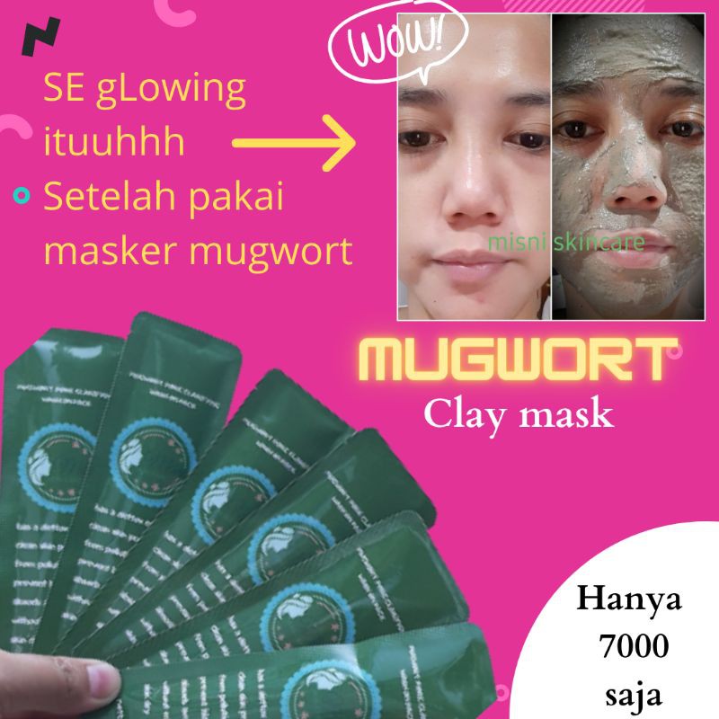 MASKER WAJAH ORGANIK MURAH ANAK PRIA Korea PENGHILANG KOMEDO BEKAS JERAWAT BRUNTUSAN MUGWORT PERAWAT