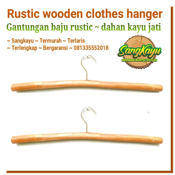 Gantungan baju Gantungan baju kayu wooden clothes hanger kayu jati