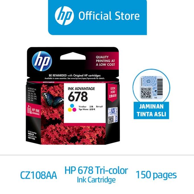 Tinta Printer HP Original 678 Tri-Color / DeskJet 1515 2515 2545 2645