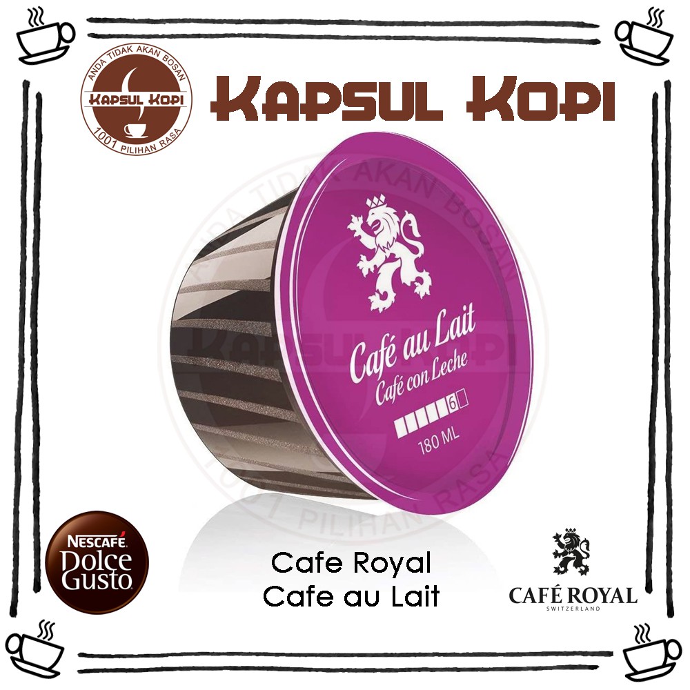

Ecer KapsulKopi Cafe Royal Cafe au lait Dolce Gusto Compatible Import