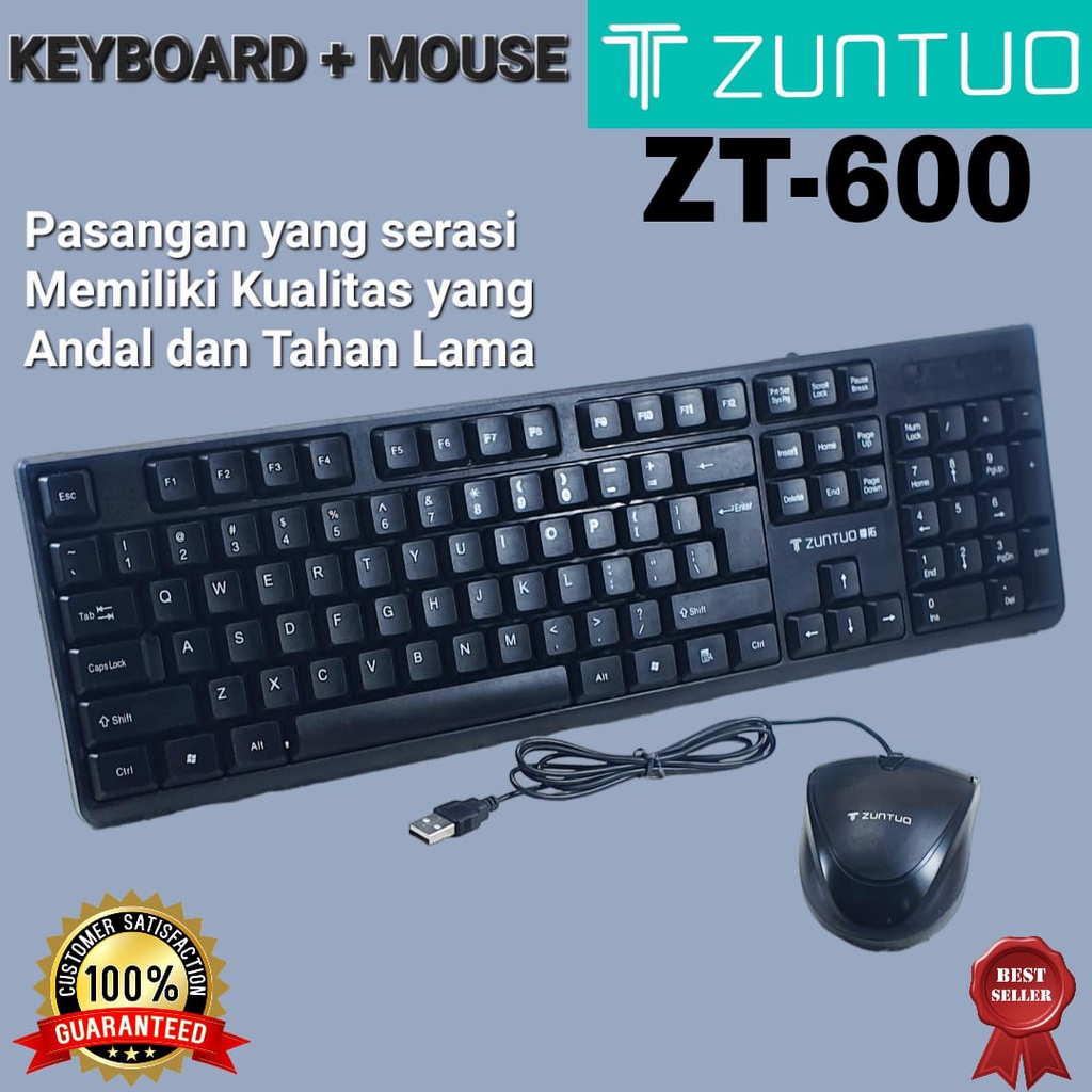 Gaming Keyboard Mouse Set ZUNTOU ZT 600 Kabel USB Mouse Keyboard Paket