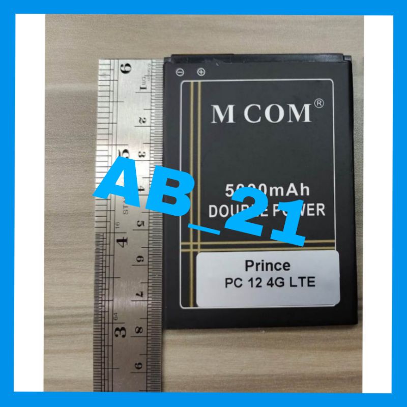 [5000mah] - Baterai PRINCE PC12 4G LTE - MCOM  - Baterai Batrai Batre Batere Battery Battre Batrai B