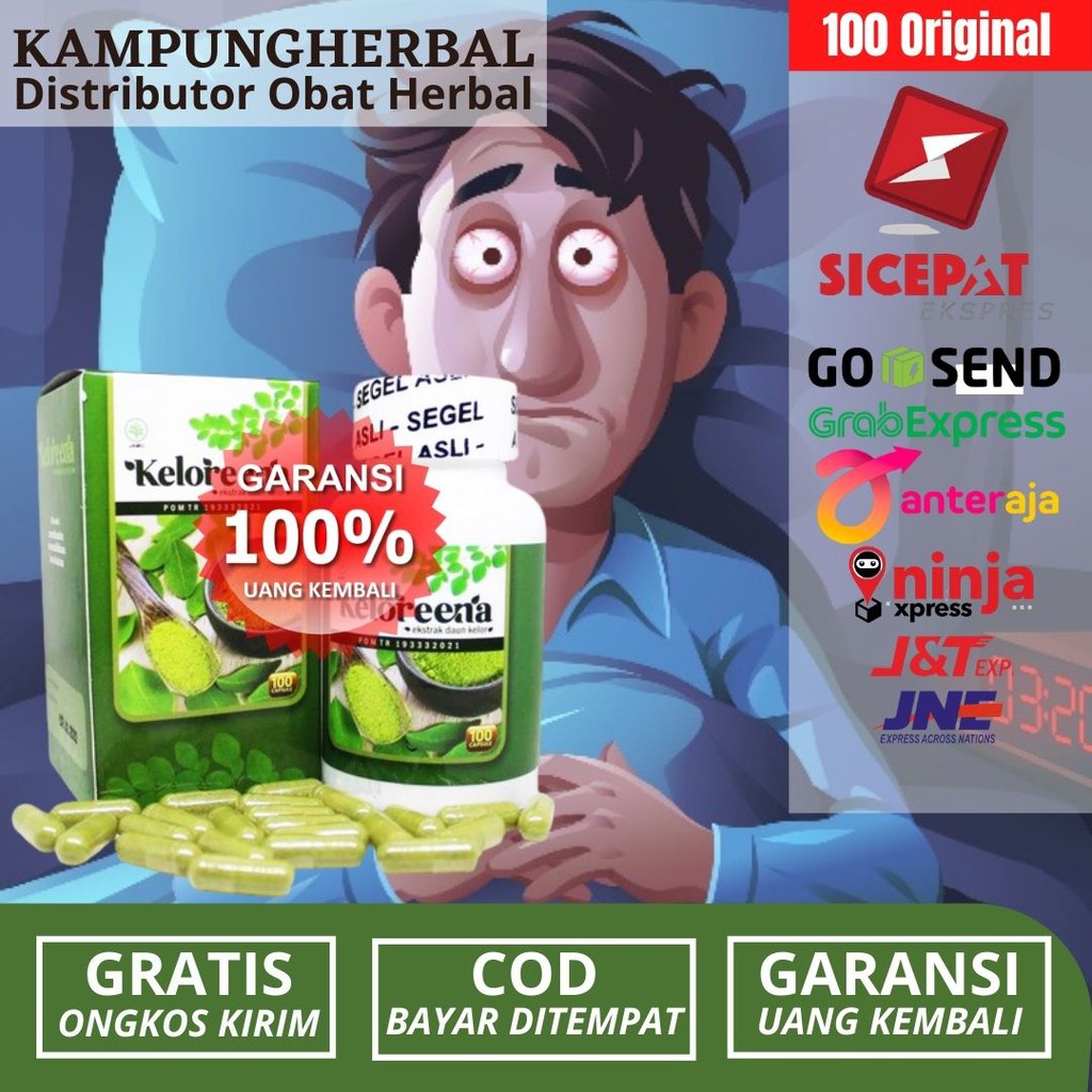 [BISA COD] Obat Susah Tidur/Obat Susah Tidur Anak-Dewasa/Insomnia/Keloreena Ekstrak Daun Kelor