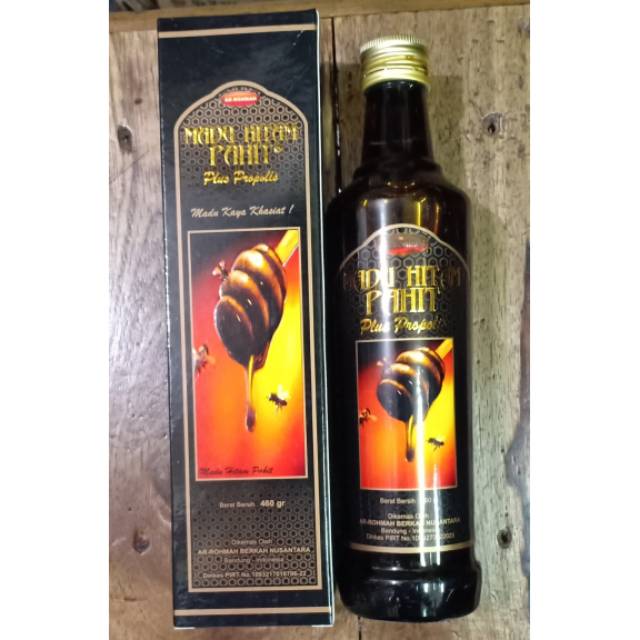 

Madu Hitam Pahit Ar-Rohmah Plus Propolis Ukuran 460 GR