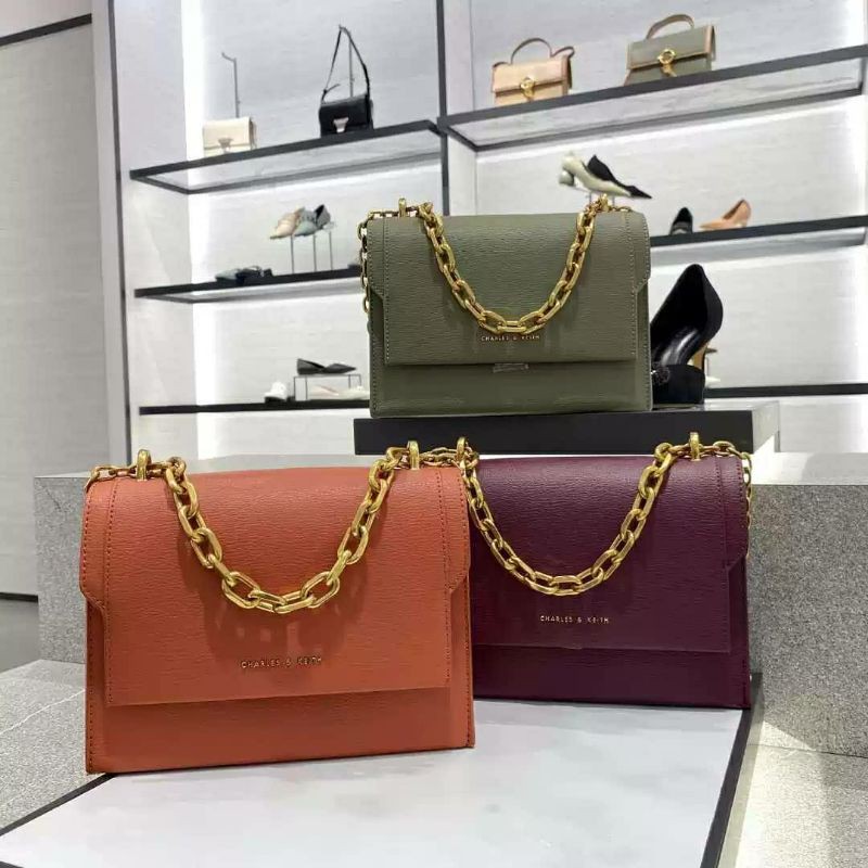 8.8 SALE | CK Chain Handle Evening Bag / CK Front Flap Chain Handle Crossbody Bag