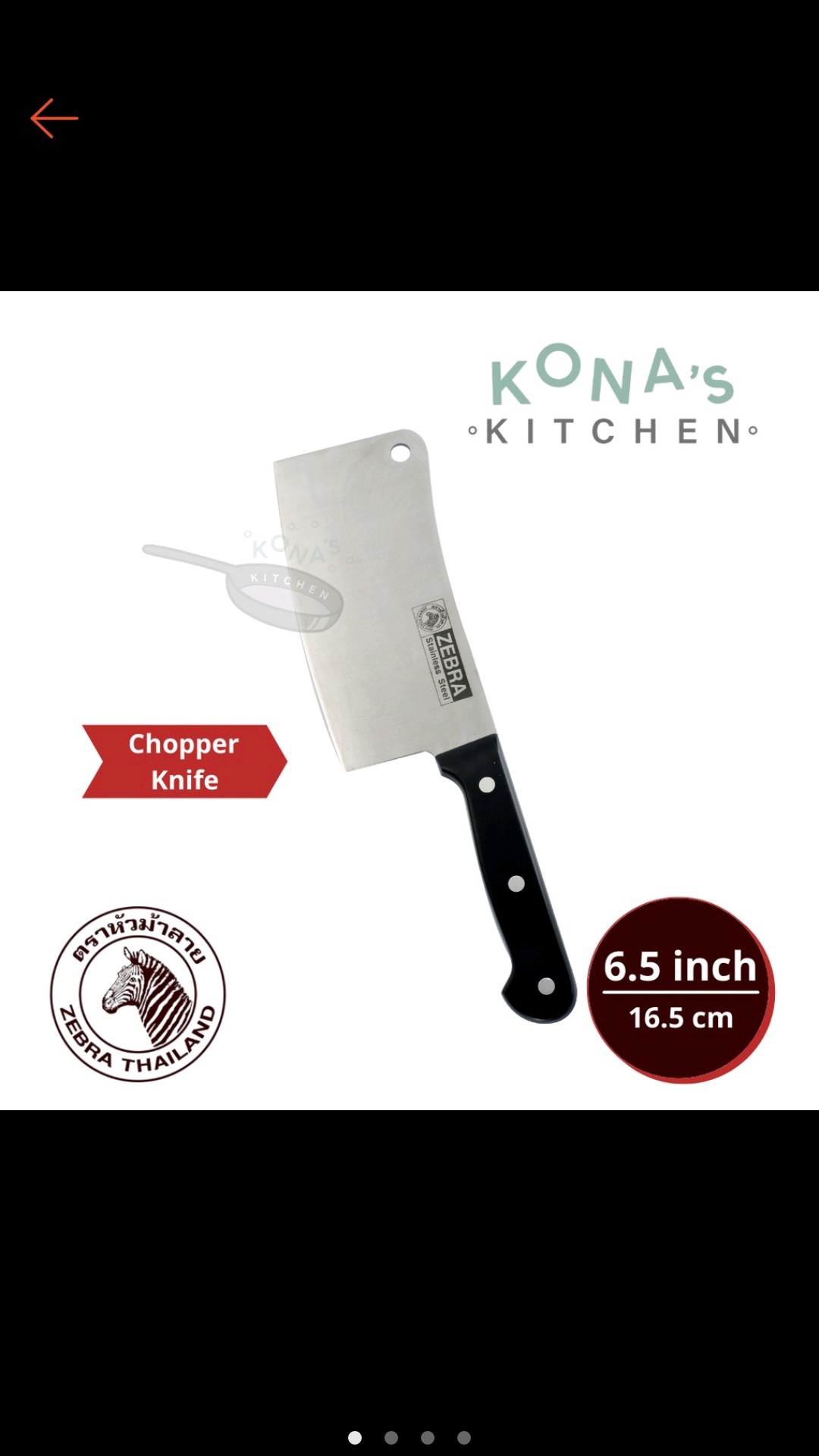 Zebra Chopper Knife Smart 6,5 Chef (100260) / Pisau Cincang Golok Dapur