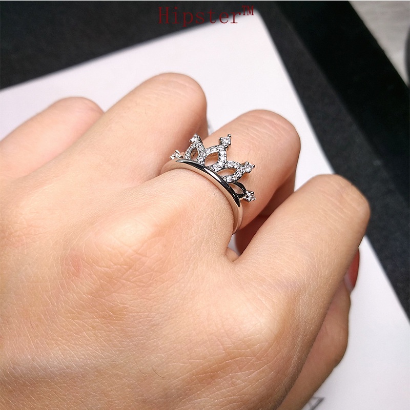 Hot Selling Creative Design Personalized Fashion Crown Inlaid with Rhinestone Ring