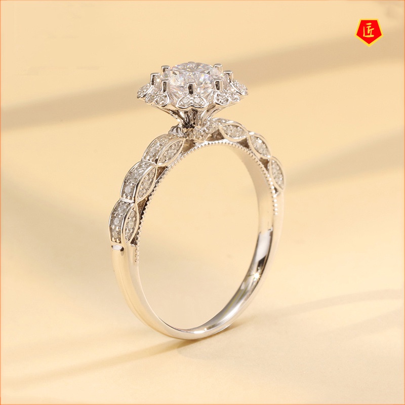 [Ready Stock]Creative Personality Moissanite Open Ring