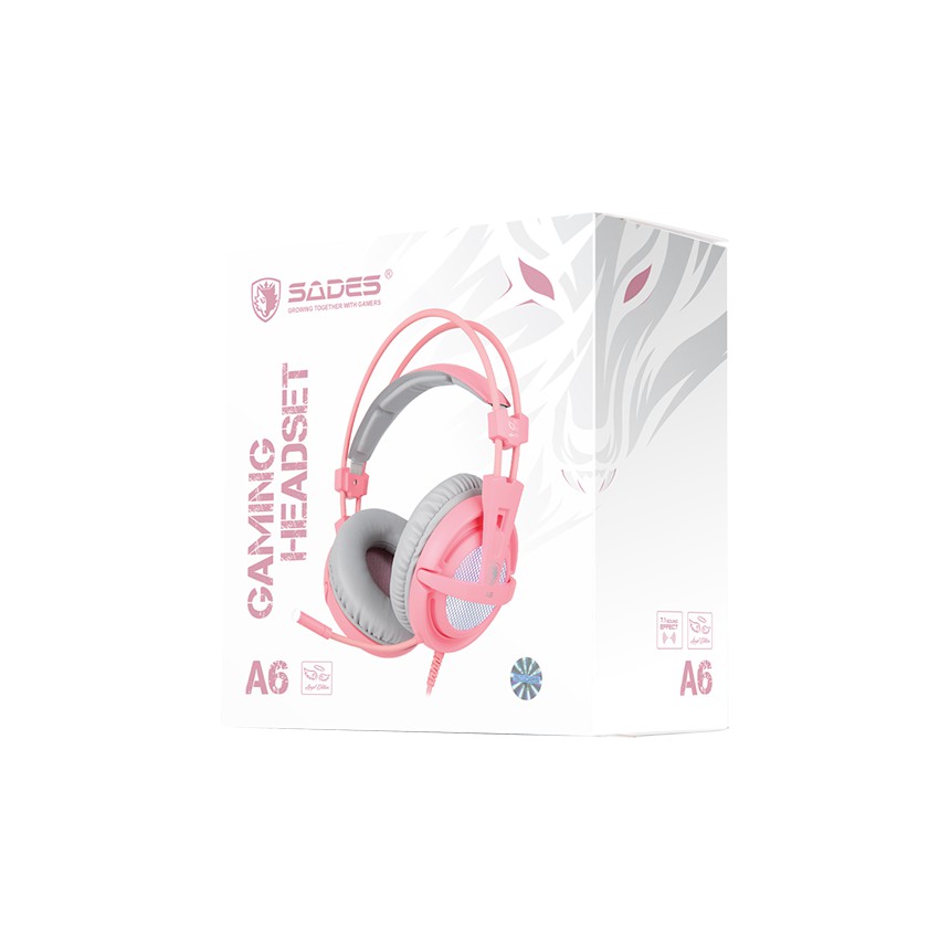 Headset Sades Locust Pink / Sades A6 Pink Gaming Headset