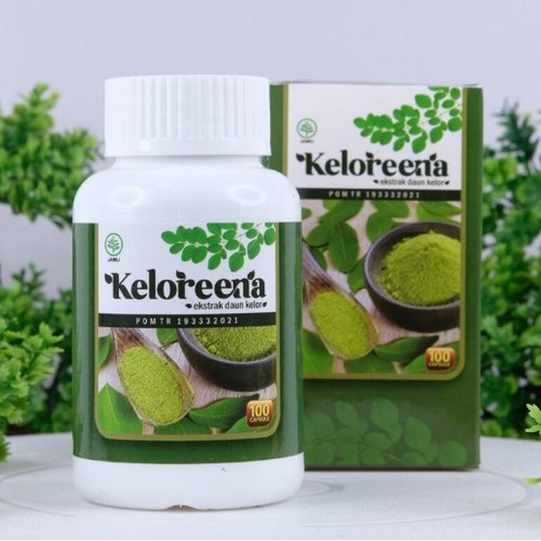 Keloreena Isi 50-100 Kapsul Original Asli Obat Ekstrak Daun Kelor Herbal Bpom