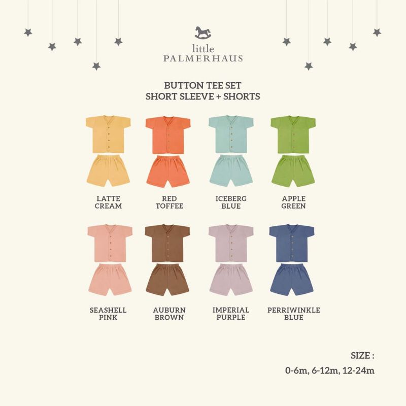 Little Palmerhaus - Button Tee Short (Setelan Bayi)