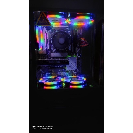 Fan Casing XBT Thunder RGB Auto Fan Casing 12CM Double RING LED Fan Case XB-112