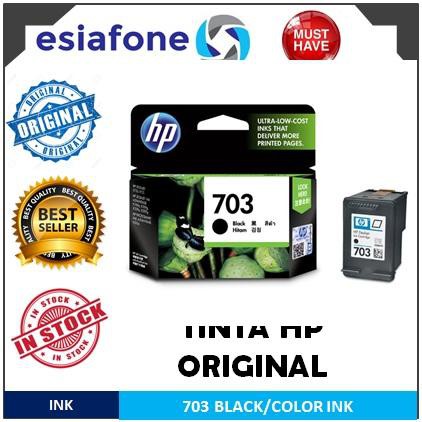 

HP 703 Black Tri Color Ink Advantage Cartridge Tinta Printer Hitam Warna Original EF1