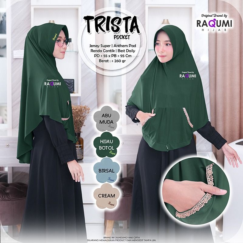 TRISTA RAQUMI DAILY HIJAB SYARI BERGO SYARI PREMIUM HIJAB