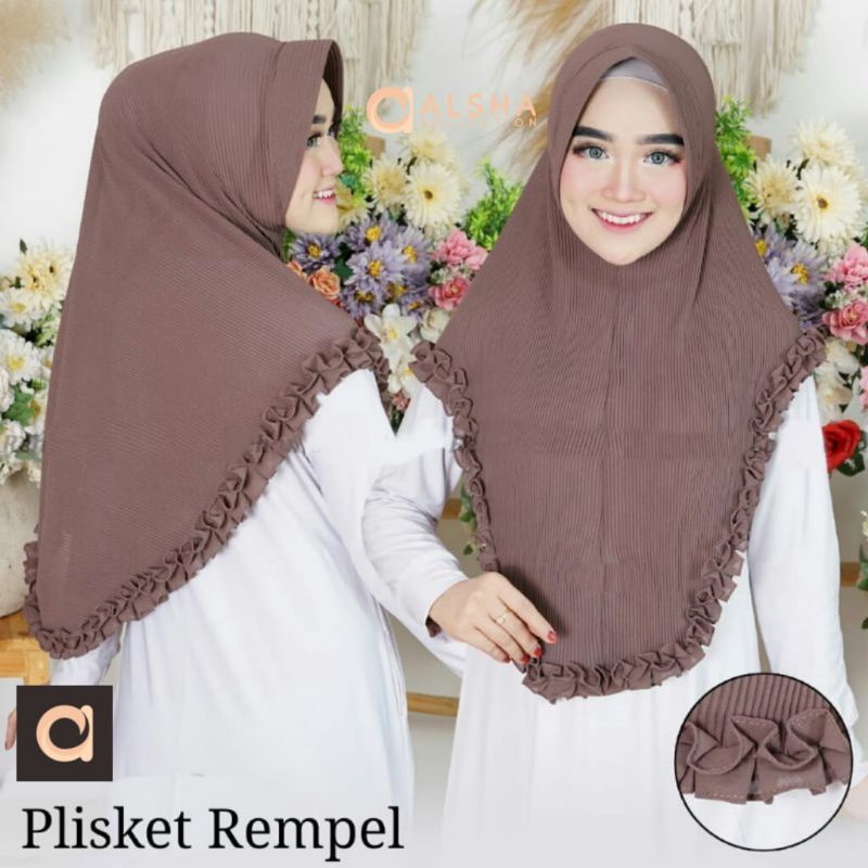 Jilbab Bergo Maryam Plisket Gina Gotik Ori Alsha