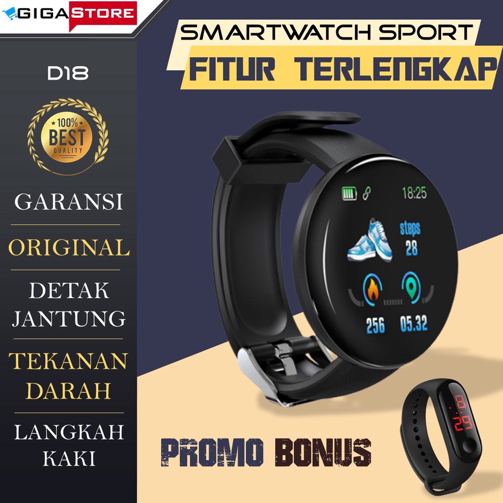 SKMEI D18 Jam Tangan Pria Wanita Digital Smartwatch
