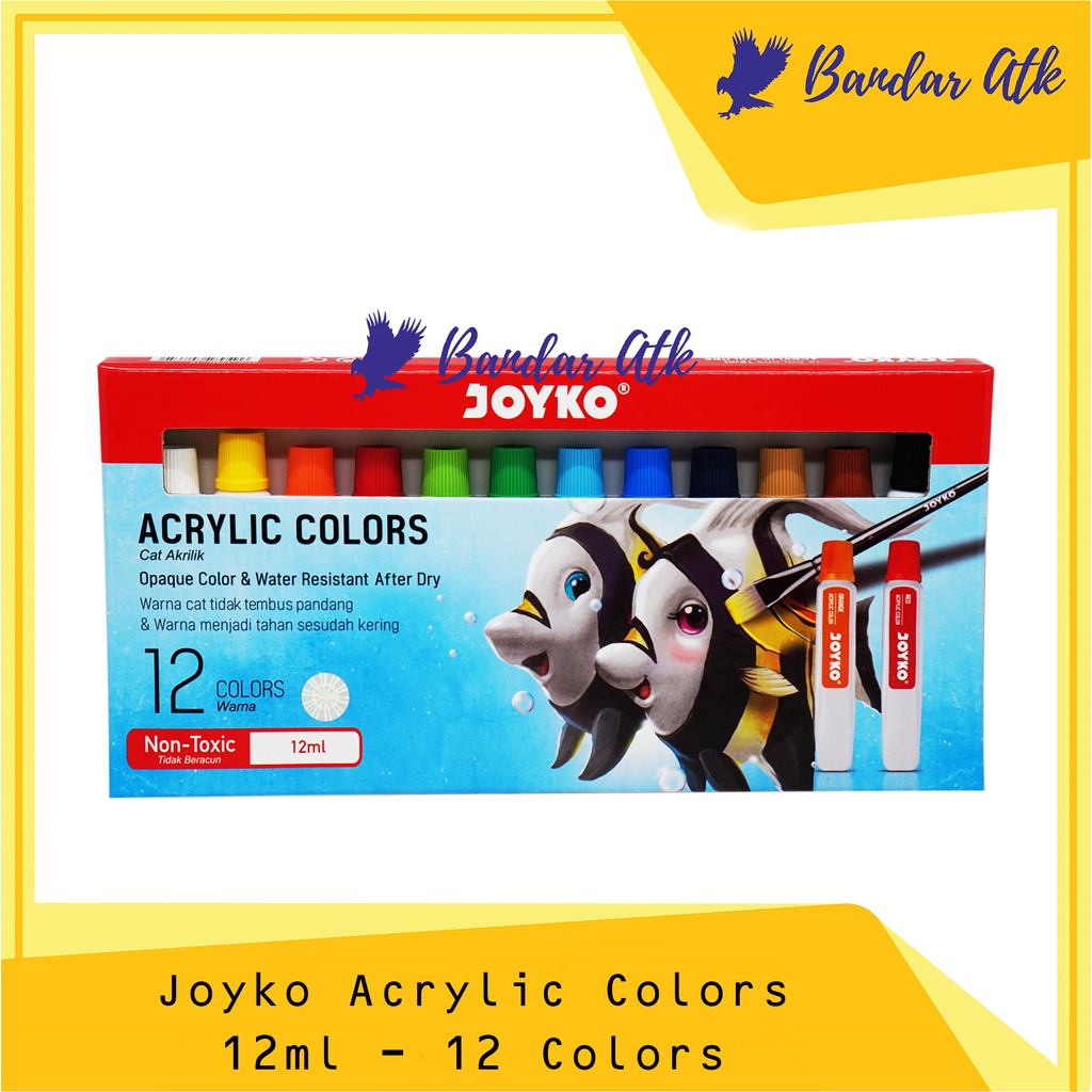 

JOYKO Acrylic Color / Cat Akrilik ACC-12ML - 12 Warna [1 SET]