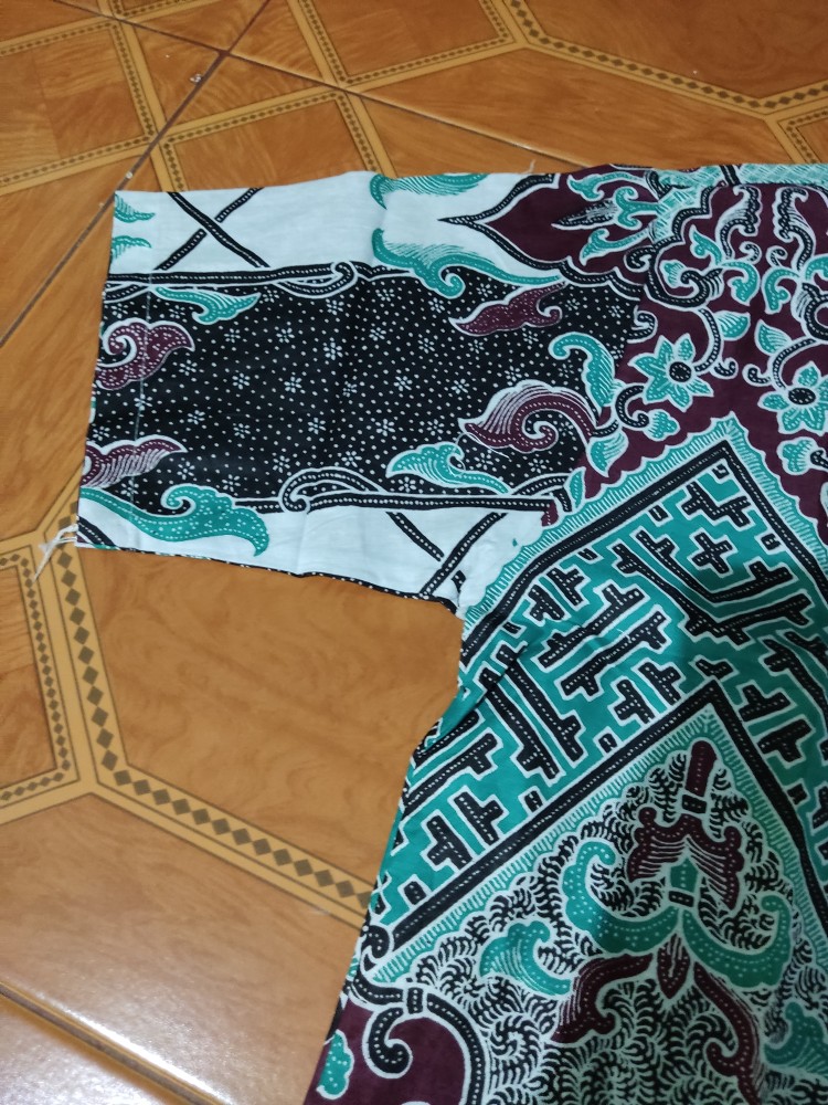 Hem Batik Premium Motif Silang Dinasti Warna Putih Tosca Biru Coklat Marun Hijau