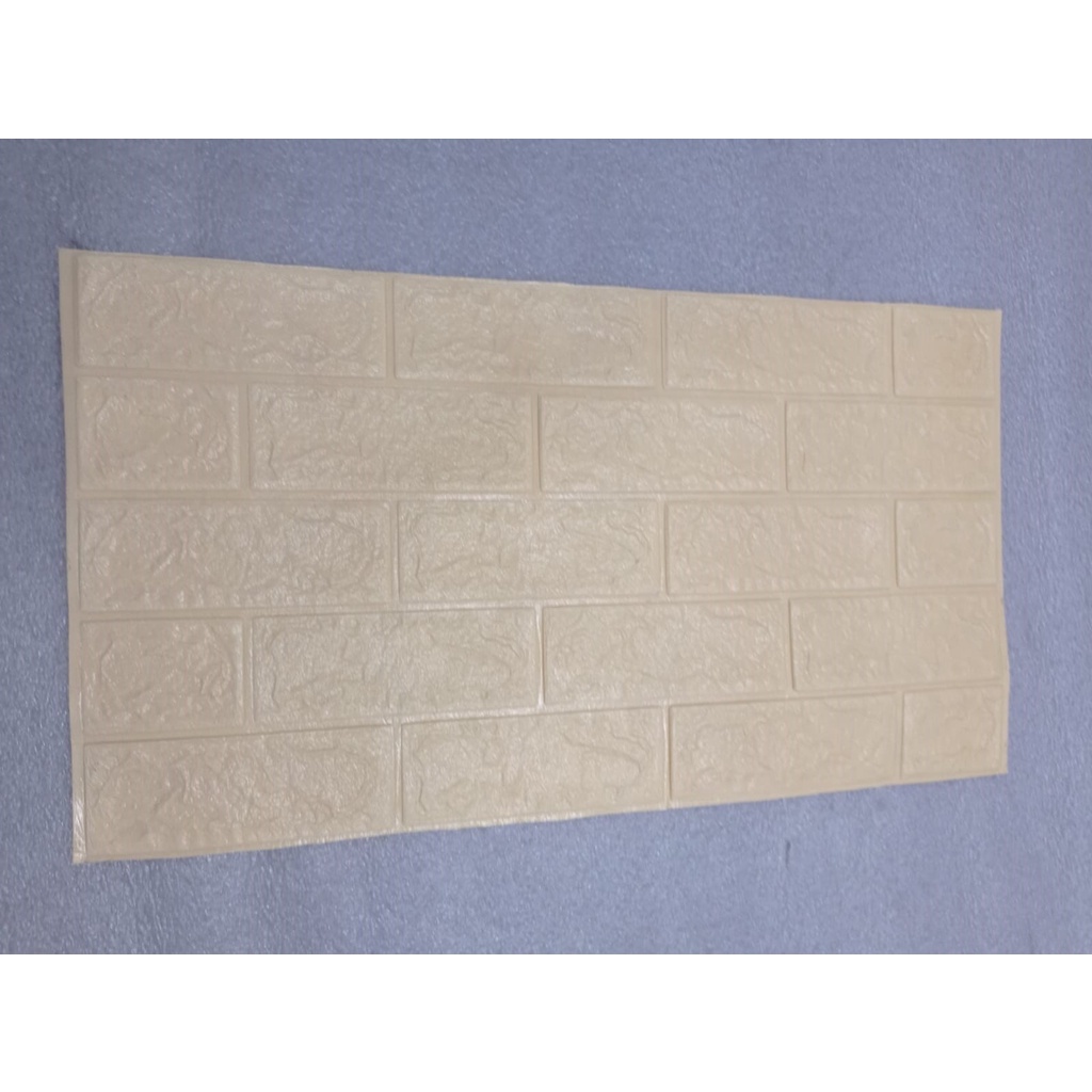 INFY - R535 Wallpaper Dinding Foam 3D Kecil Motif Batu Bata / Walpaper Stiker Dinding Dekorasi Kamar-KUNING MUDA