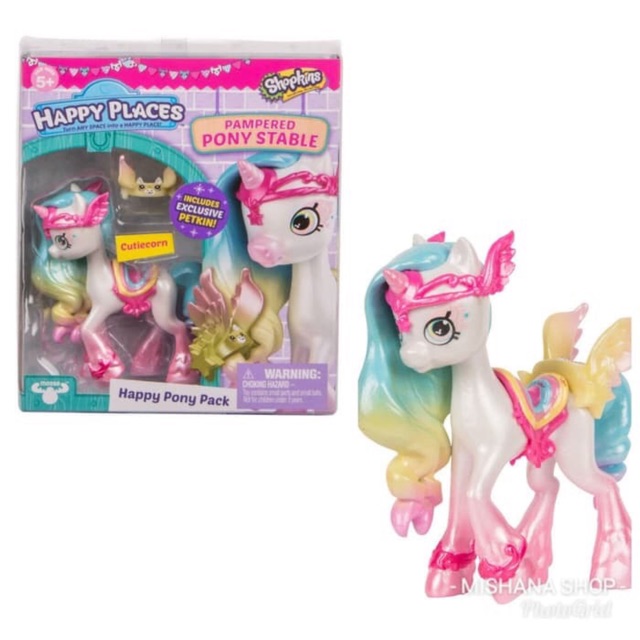 Happy Places Pony Pack Cutiecorn Shopkins Pampered Pony Stable