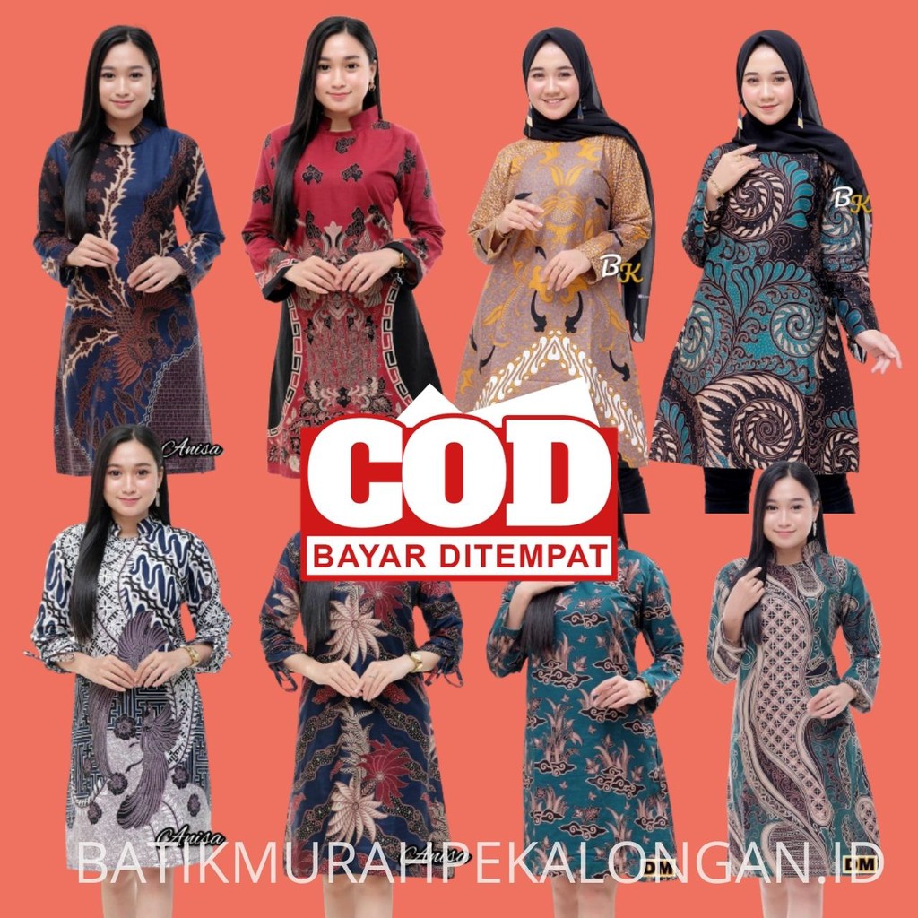 Batik Tunik Seragam Batik Solo Batik Pekalongan Baju Batik Wanita Td 281