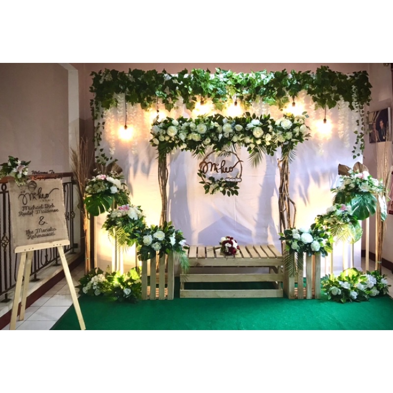 Backdrop Dekorasi Lamaran, akad nikah