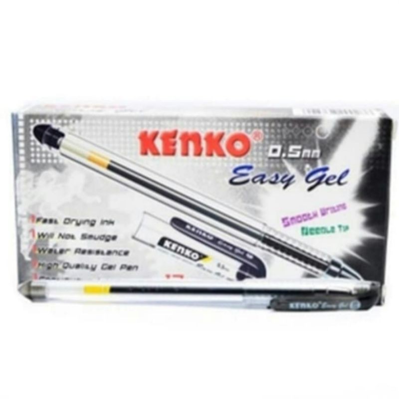 

PEN PULPEN BALLPOINT KENKO EASY JELL HITAM GROSIR TERMURAH
